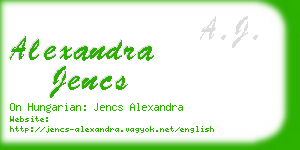 alexandra jencs business card